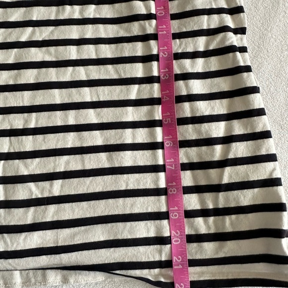 EUC KATE SPADE NEW YORK SHORT SLEEVED STRIPED TOP WITH RUFFLE COLLAR SIZE M - Picture 8 of 8